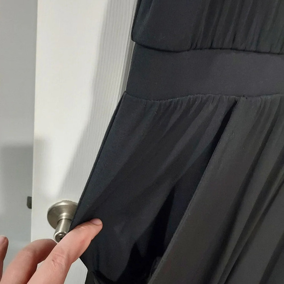 Lane Bryant Black Jumper/Romper Cinch Waist Cap Sleeves in Size 18/20 - 2X - Picture 8 of 12